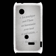 Coque Sony Xperia Typo La musique Gris Citation Oscar Wilde