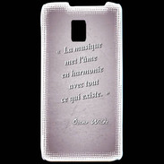 Coque LG P990 La musique Rose Citation Oscar Wilde