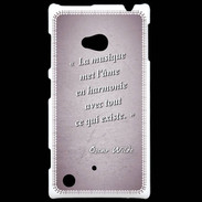 Coque Nokia Lumia 720 La musique Rose Citation Oscar Wilde