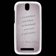 Coque HTC One SV La musique Rose Citation Oscar Wilde