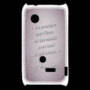 Coque Sony Xperia Typo La musique Rose Citation Oscar Wilde