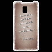 Coque LG P990 La musique Rouge Citation Oscar Wilde