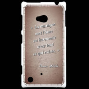 Coque Nokia Lumia 720 La musique Rouge Citation Oscar Wilde