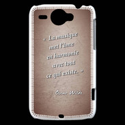 Coque HTC Wildfire G8 La musique Rouge Citation Oscar Wilde