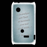 Coque Sony Xperia Typo La musique Turquoise Citation Oscar Wilde