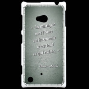 Coque Nokia Lumia 720 La musique Vert Citation Oscar Wilde