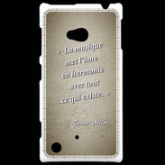 Coque Nokia Lumia 720 La musique Sepia Citation Oscar Wilde