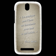 Coque HTC One SV La musique Sepia Citation Oscar Wilde