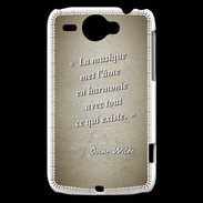 Coque HTC Wildfire G8 La musique Sepia Citation Oscar Wilde