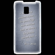 Coque LG P990 Les vieux Bleu Citation Oscar Wilde