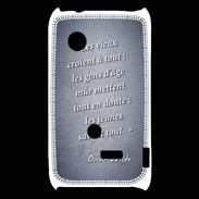 Coque Sony Xperia Typo Les vieux Bleu Citation Oscar Wilde