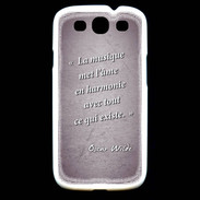 Coque Samsung Galaxy S3 La musique Violet Citation Oscar Wilde