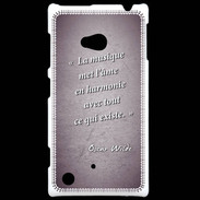 Coque Nokia Lumia 720 La musique Violet Citation Oscar Wilde