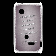 Coque Sony Xperia Typo La musique Violet Citation Oscar Wilde