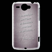 Coque HTC Wildfire G8 La musique Violet Citation Oscar Wilde