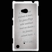 Coque Nokia Lumia 720 Les vieux Gris Citation Oscar Wilde