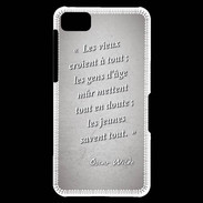Coque Blackberry Z10 Les vieux Gris Citation Oscar Wilde