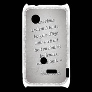 Coque Sony Xperia Typo Les vieux Gris Citation Oscar Wilde