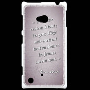 Coque Nokia Lumia 720 Les vieux Rose Citation Oscar Wilde