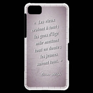 Coque Blackberry Z10 Les vieux Rose Citation Oscar Wilde
