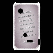 Coque Sony Xperia Typo Les vieux Rose Citation Oscar Wilde