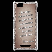 Coque Sony Xperia M Les vieux Rouge Citation Oscar Wilde
