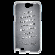 Coque Samsung Galaxy Note 2 Les vieux Noir Citation Oscar Wilde