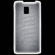Coque LG P990 Les vieux Noir Citation Oscar Wilde