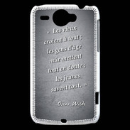 Coque HTC Wildfire G8 Les vieux Noir Citation Oscar Wilde