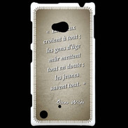 Coque Nokia Lumia 720 Les vieux Sepia Citation Oscar Wilde