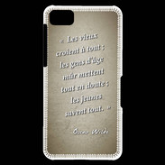 Coque Blackberry Z10 Les vieux Sepia Citation Oscar Wilde