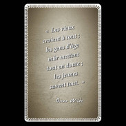 Etui carte bancaire Les vieux Sepia Citation Oscar Wilde