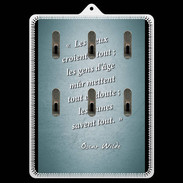 Porte clés Les vieux Turquoise Citation Oscar Wilde