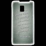 Coque LG P990 Les vieux Vert Citation Oscar Wilde