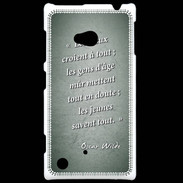 Coque Nokia Lumia 720 Les vieux Vert Citation Oscar Wilde
