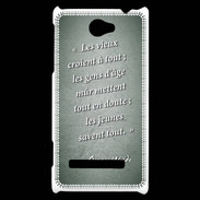 Coque HTC Windows Phone 8S Les vieux Vert Citation Oscar Wilde