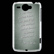 Coque HTC Wildfire G8 Les vieux Vert Citation Oscar Wilde