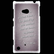 Coque Nokia Lumia 720 Les vieux Violet Citation Oscar Wilde