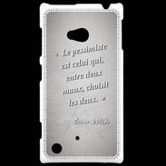 Coque Nokia Lumia 720 Pessimiste Gris Citation Oscar Wilde