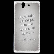Coque Sony Xperia Z Pessimiste Gris Citation Oscar Wilde