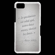 Coque Blackberry Z10 Pessimiste Gris Citation Oscar Wilde
