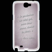 Coque Samsung Galaxy Note 2 Pessimiste Rose Citation Oscar Wilde
