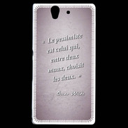 Coque Sony Xperia Z Pessimiste Rose Citation Oscar Wilde