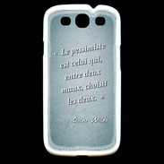 Coque Samsung Galaxy S3 Pessimiste Turquoise Citation Oscar Wilde