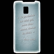 Coque LG P990 Pessimiste Turquoise Citation Oscar Wilde