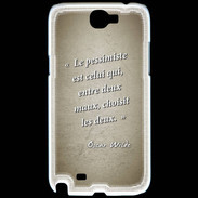 Coque Samsung Galaxy Note 2 Pessimiste Sepia Citation Oscar Wilde
