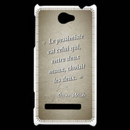Coque HTC Windows Phone 8S Pessimiste Sepia Citation Oscar Wilde
