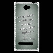 Coque HTC Windows Phone 8S Pessimiste Vert Citation Oscar Wilde