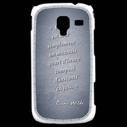 Coque Samsung Galaxy Ace 2 Quart d'heure Bleu Citation Oscar Wilde