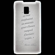 Coque LG P990 Quart d'heure Gris Citation Oscar Wilde